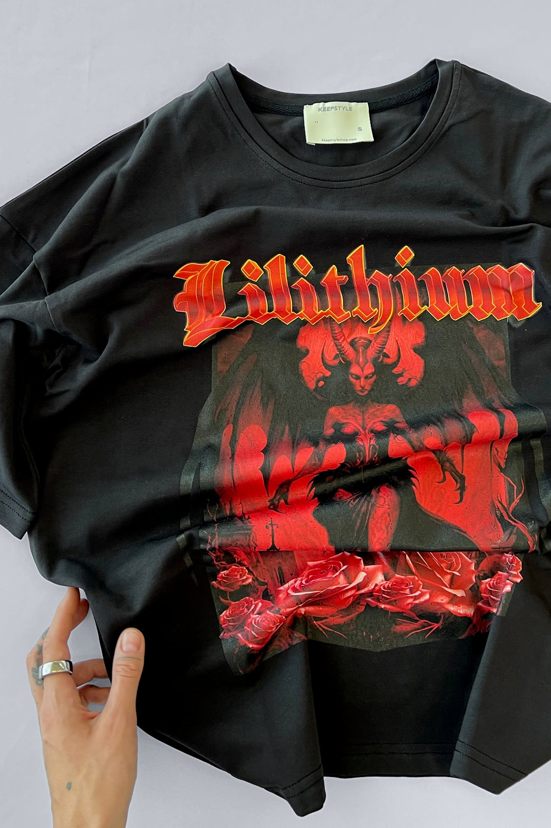 t-shirt "lilithium" in graphite color