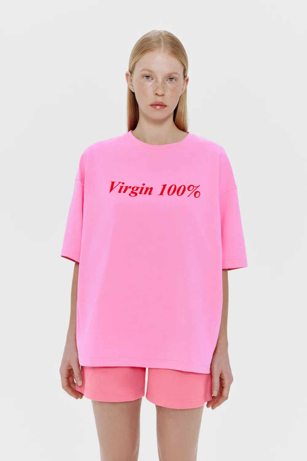 t-shirt "virgin" in bubble color