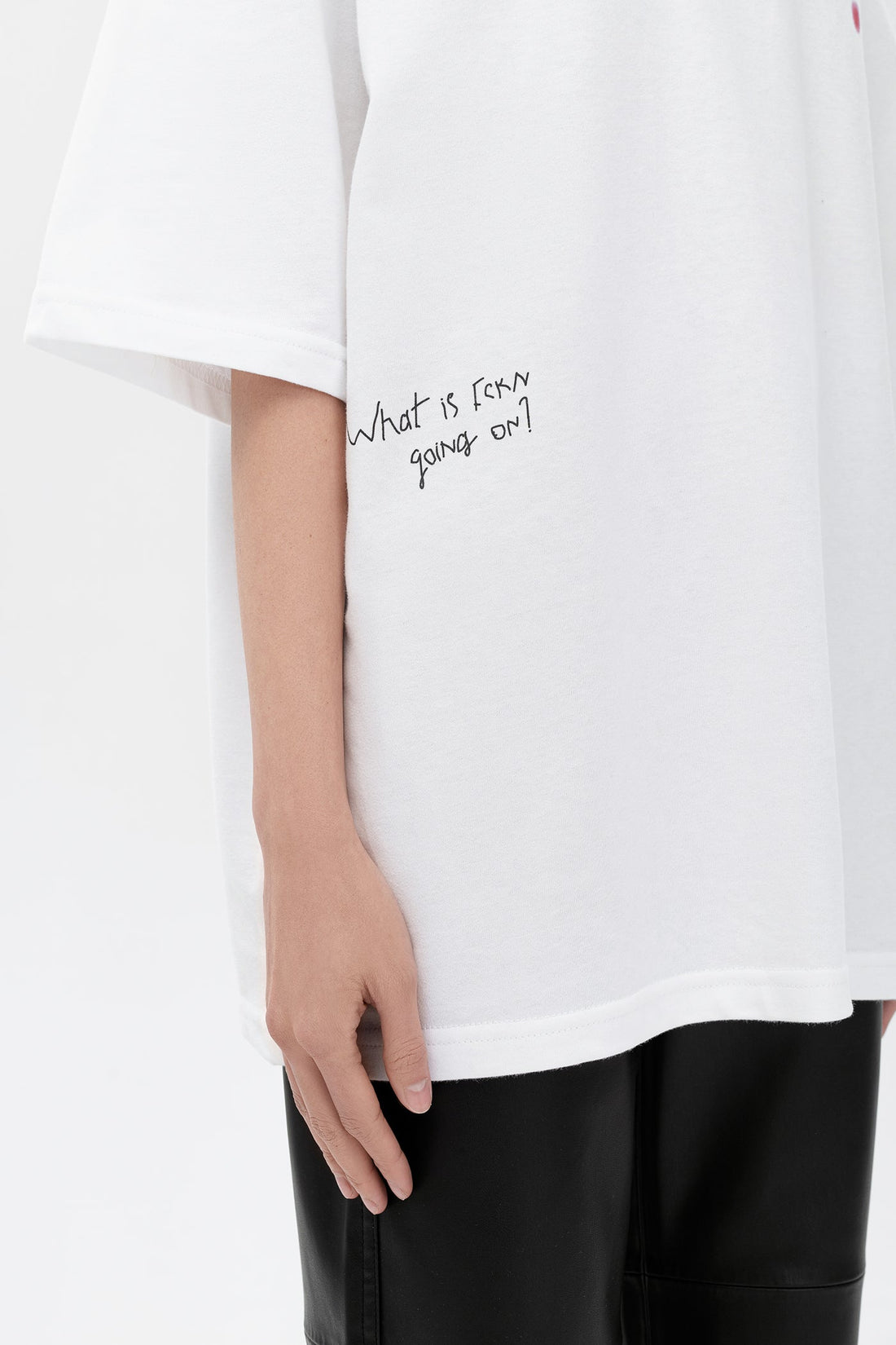 t-shirt with stains in white color