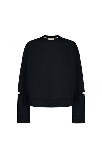 sweatshirt "destroyed" in black color