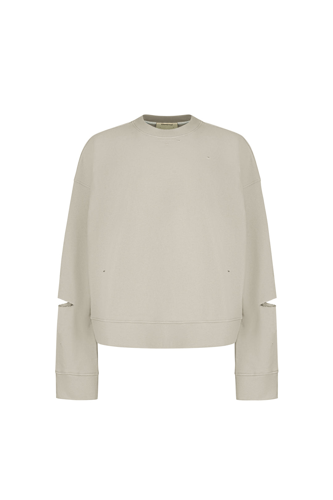 sweatshirt "destroyed" in forest color