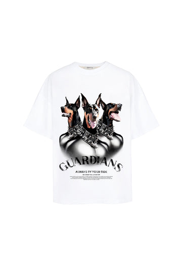 t-shirt "guardians" in white color
