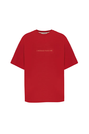 t-shirt "i would fuck me" in red color