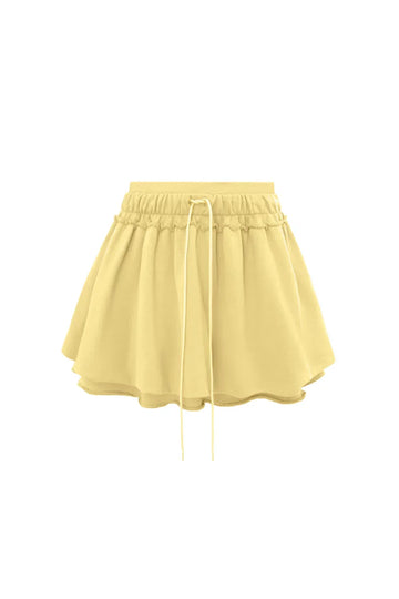 balloon skirt in baby yellow