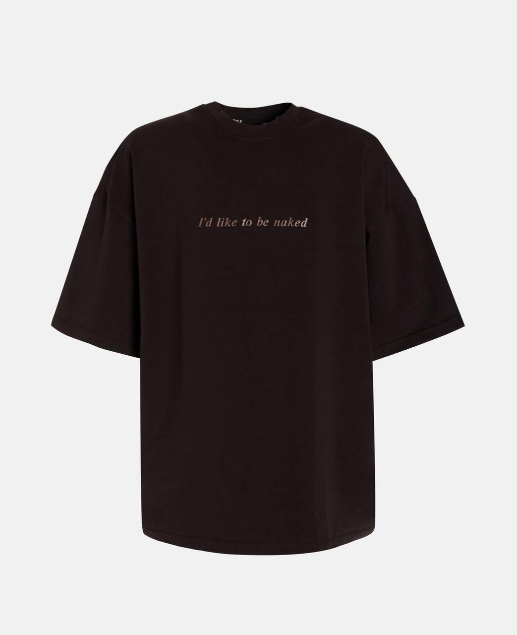 t-shirt "naked" in brown color