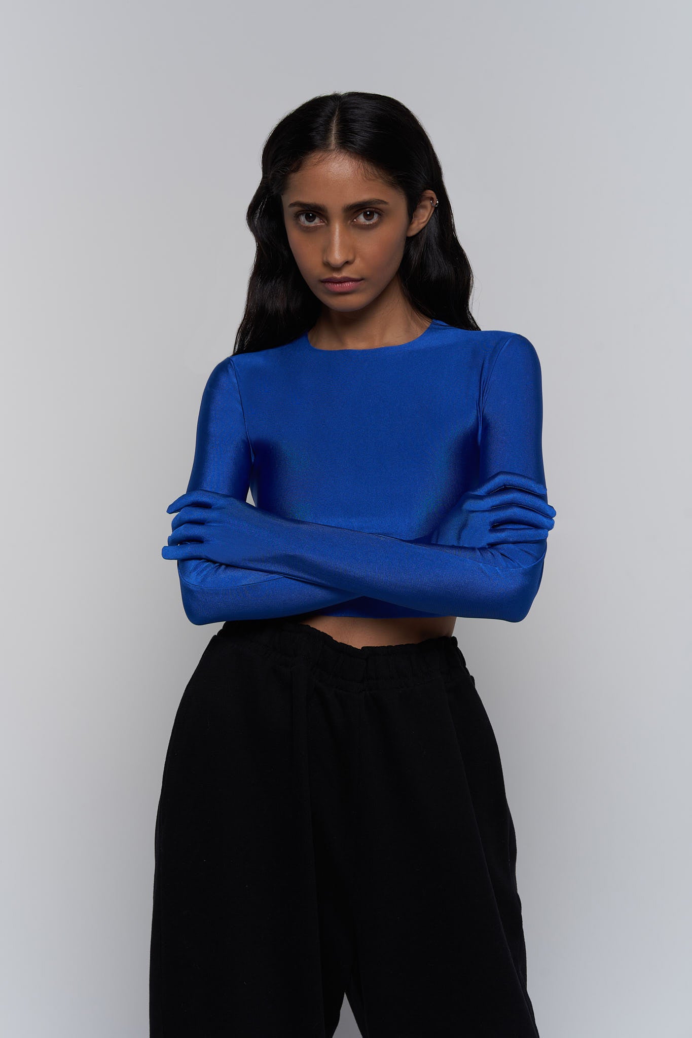 "lilith" top in electric blue