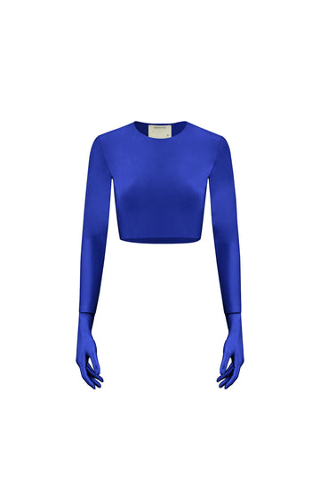 top "lilith" in electric blue color