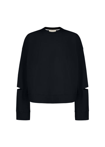 destroyed sweatshirt in black color