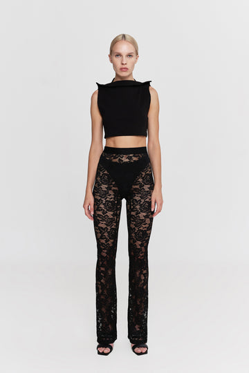 pants "lace" in black color