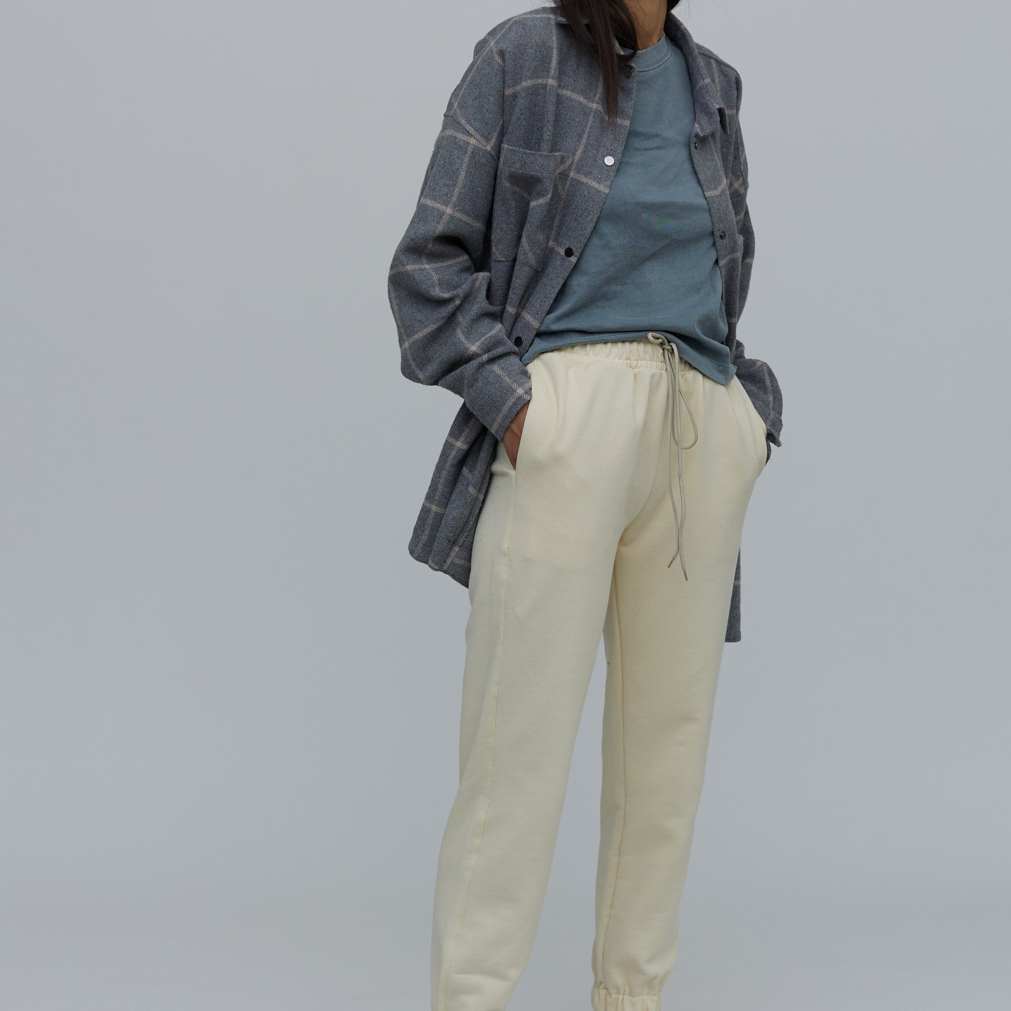 unisex pants in vanilla color