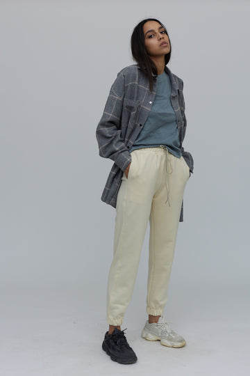 unisex pants in vanilla color