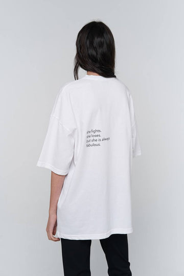 t-shirt "she" in white color