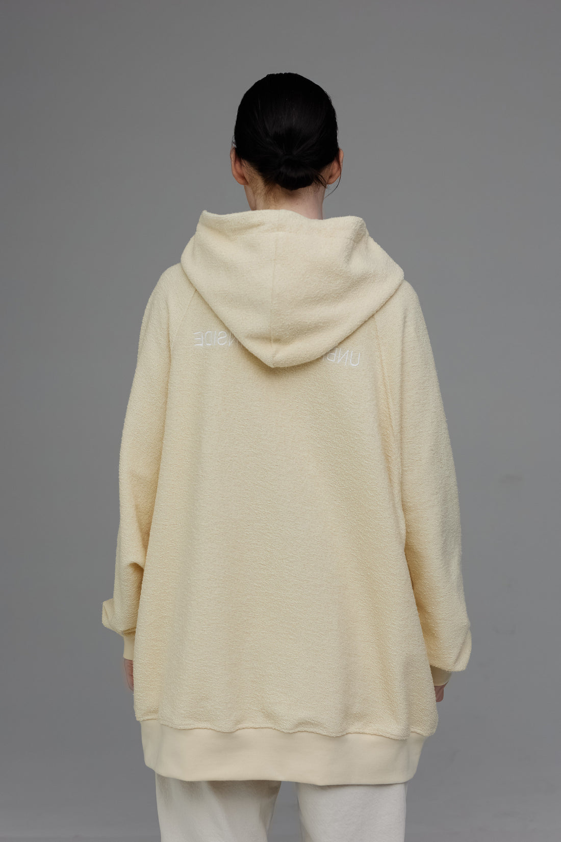 hoodie "unbrushed" in vanilla color