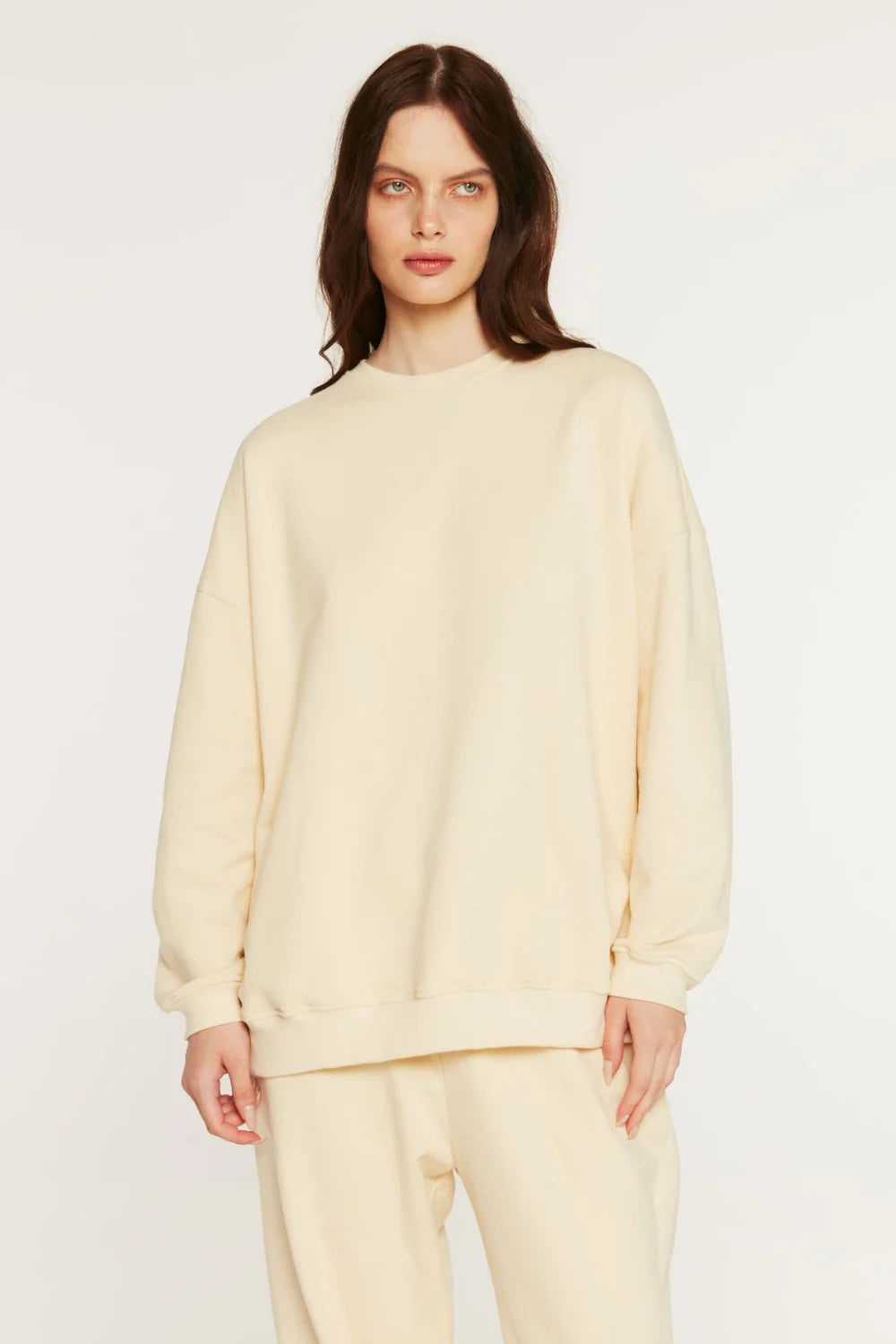 sweatshirt "basic" in vanilla color
