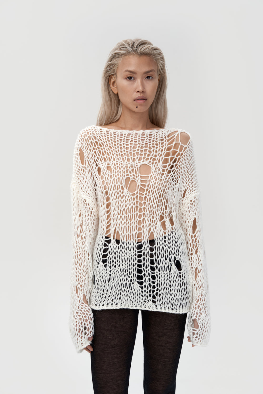 a la sweater in milk color