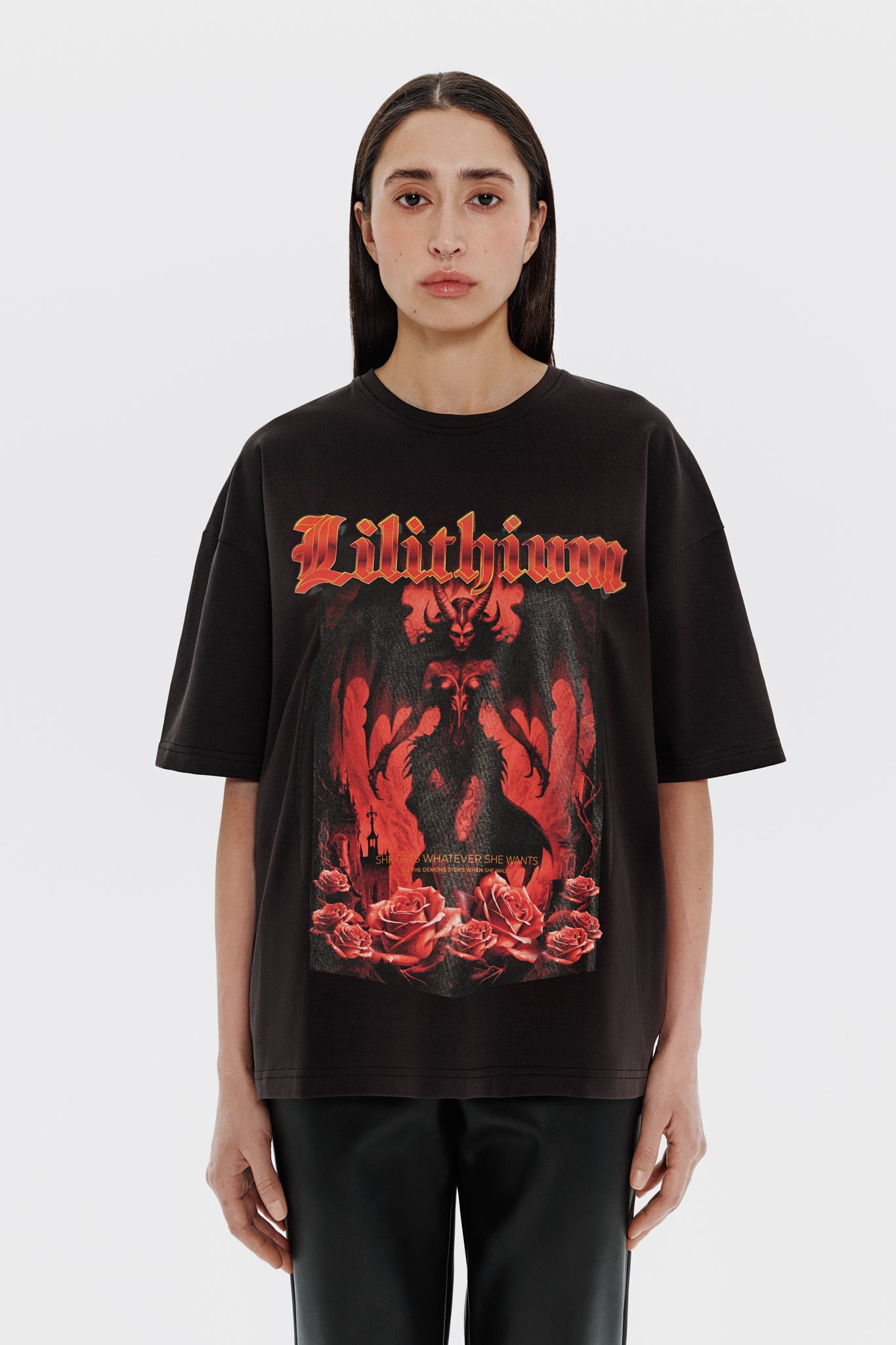 t-shirt "lilithium" in graphite color