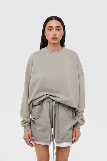 basic sweatshirt in forest color