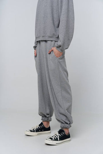 pants "groove" in grey melange color