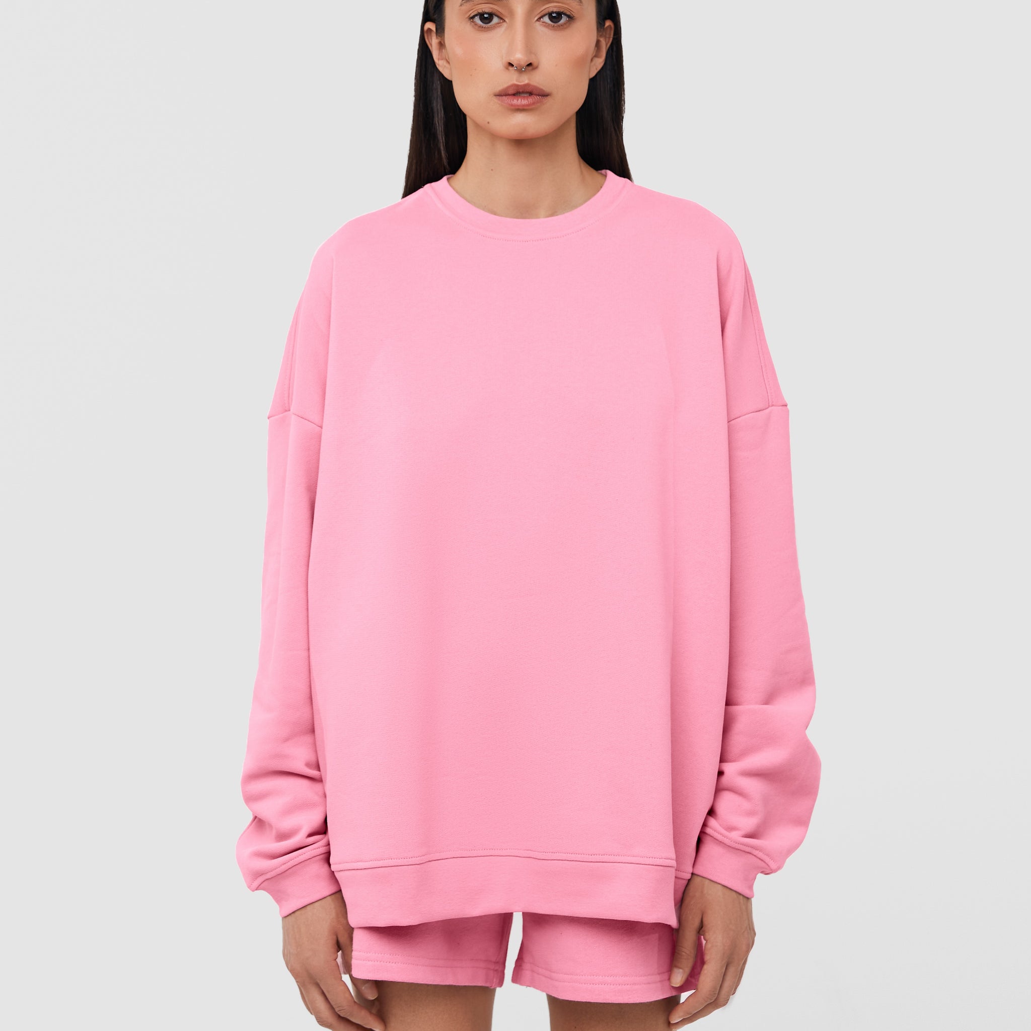 basic sweatshirt in bubble color