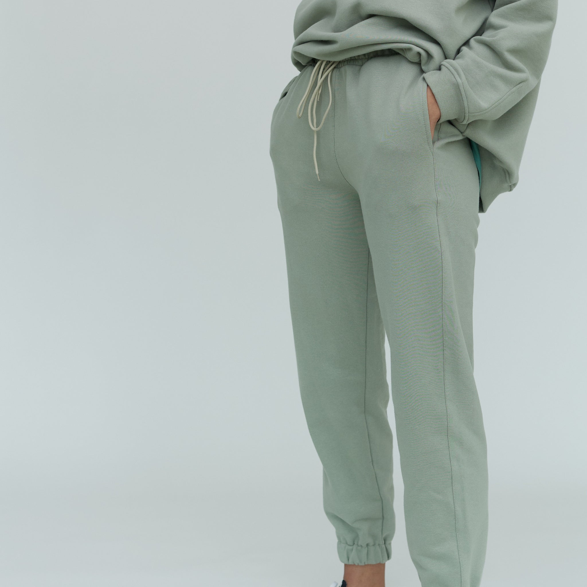 unisex pants in forest color