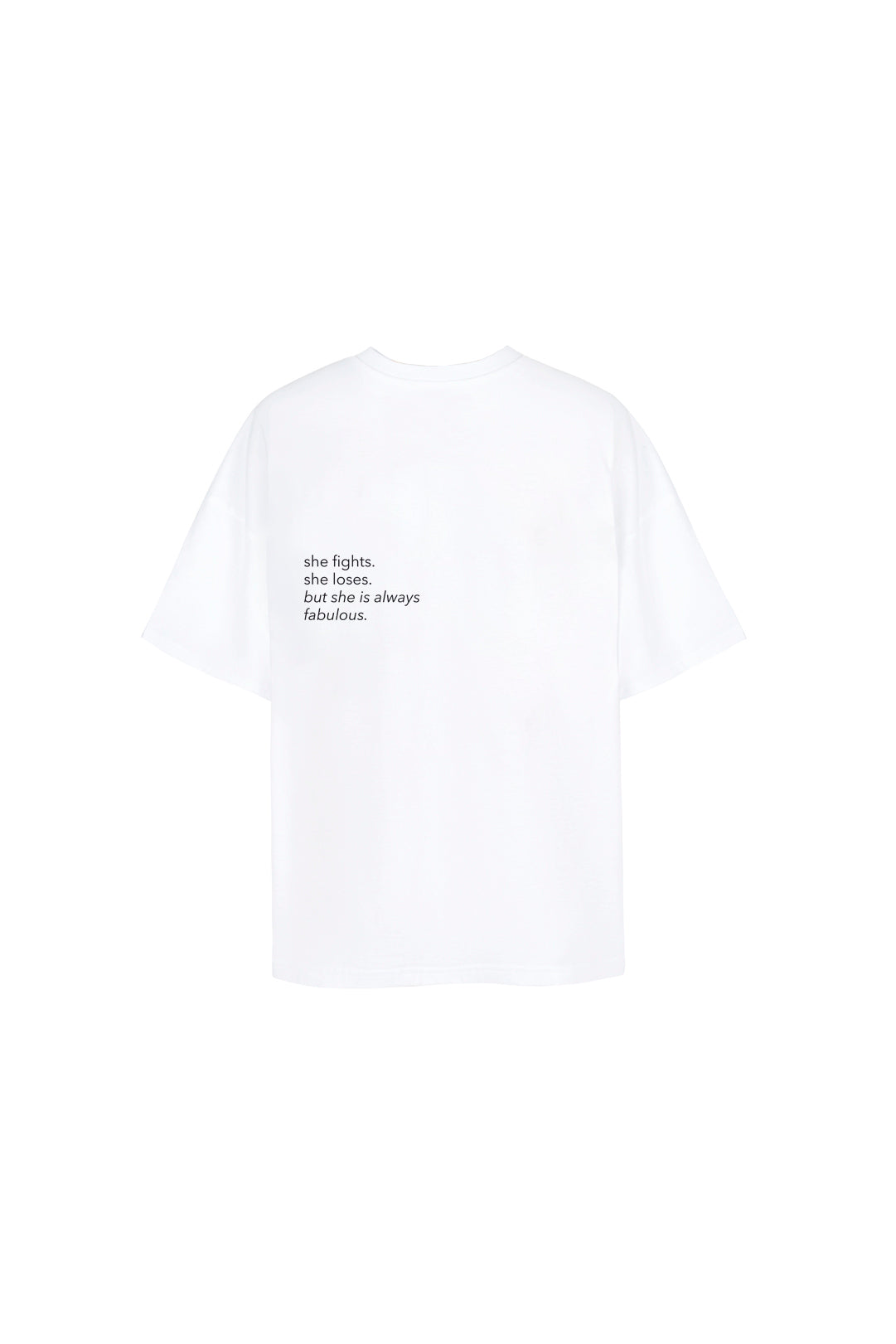 t-shirt "she" in white color