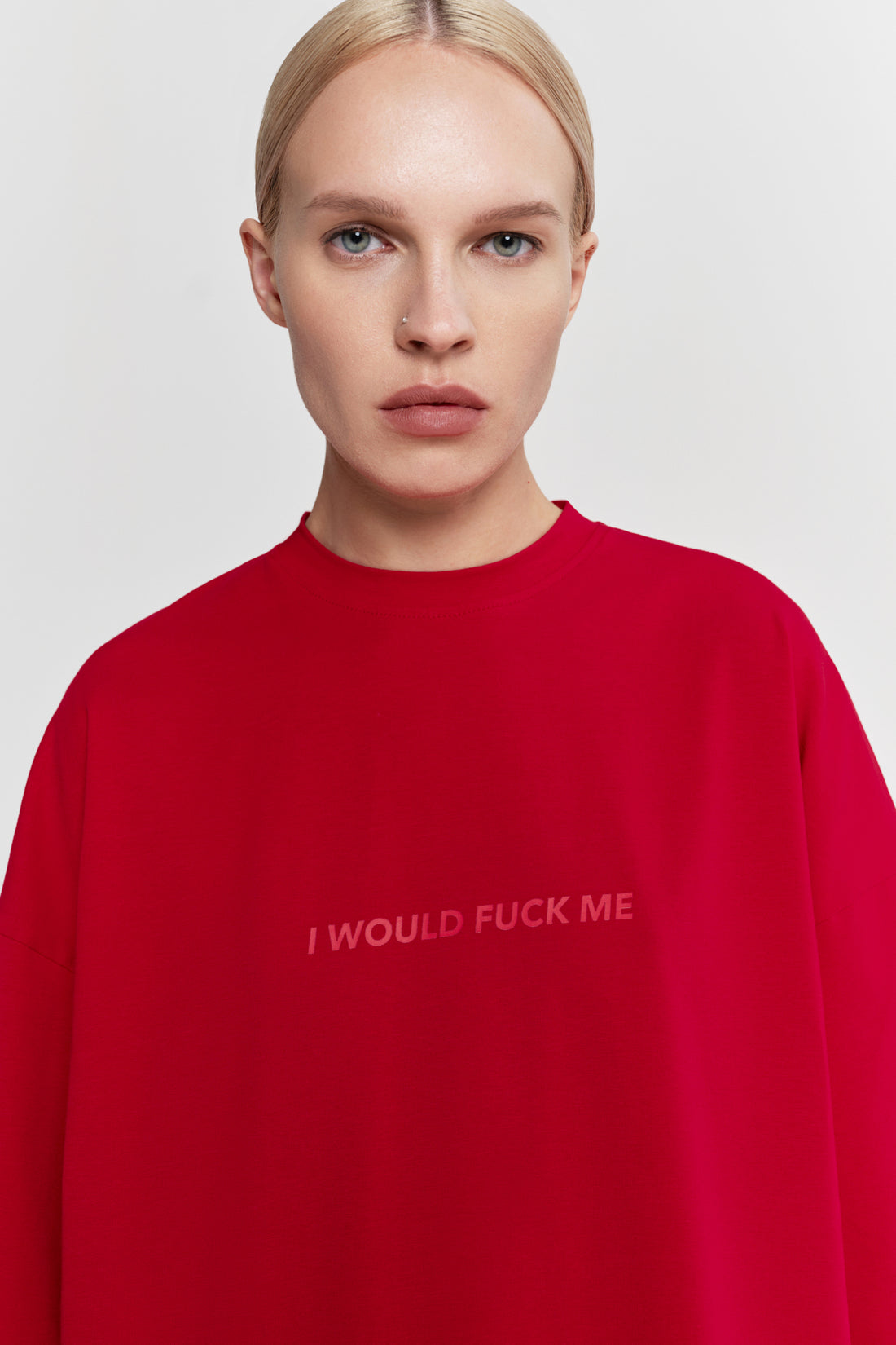 t-shirt "i would fuck me" in red color