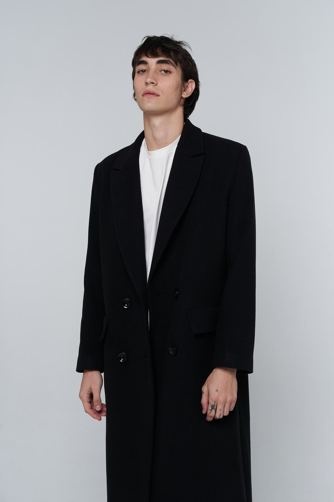 long coat in black color