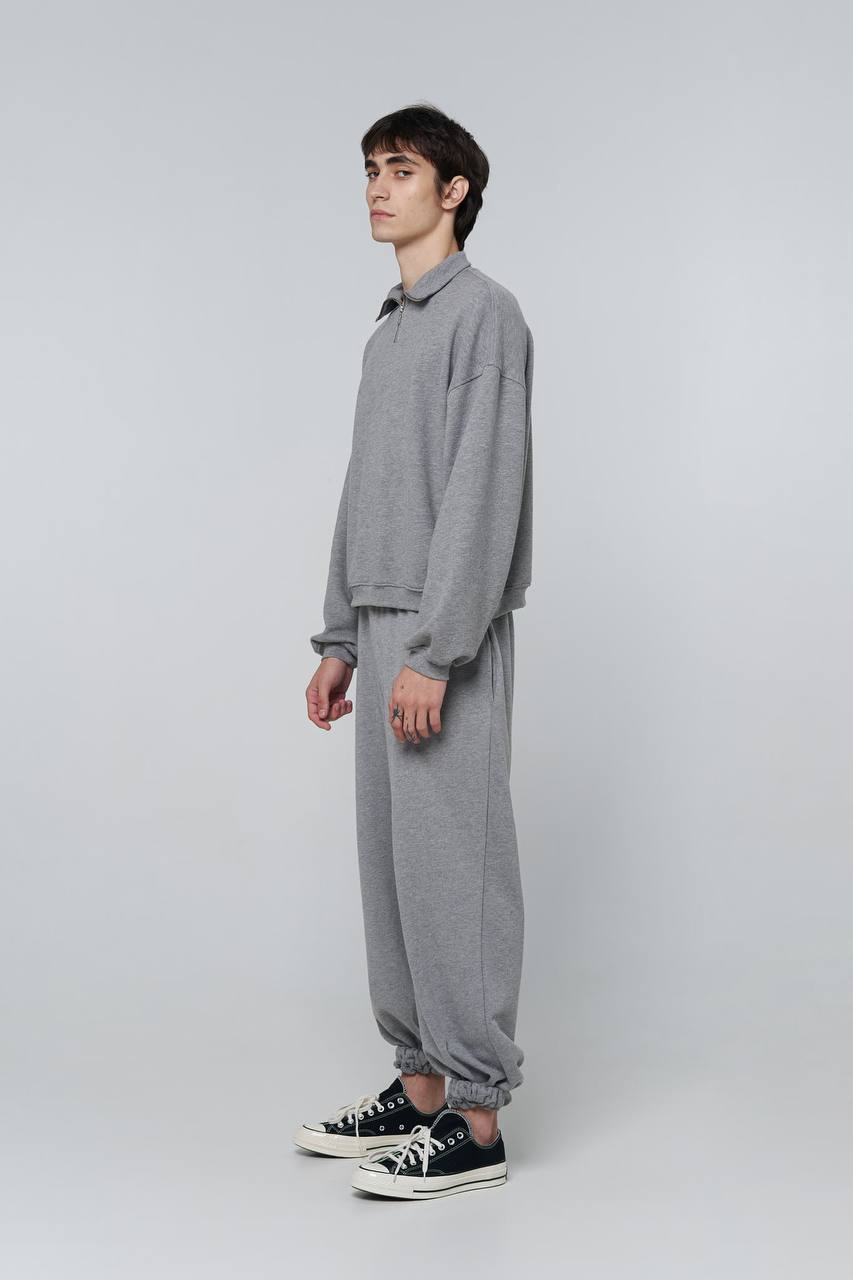 pants "groove" in grey melange color