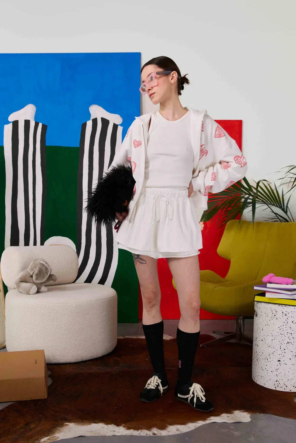 balloon skirt in cloud color