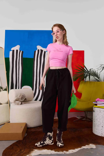 balloon pants in black color