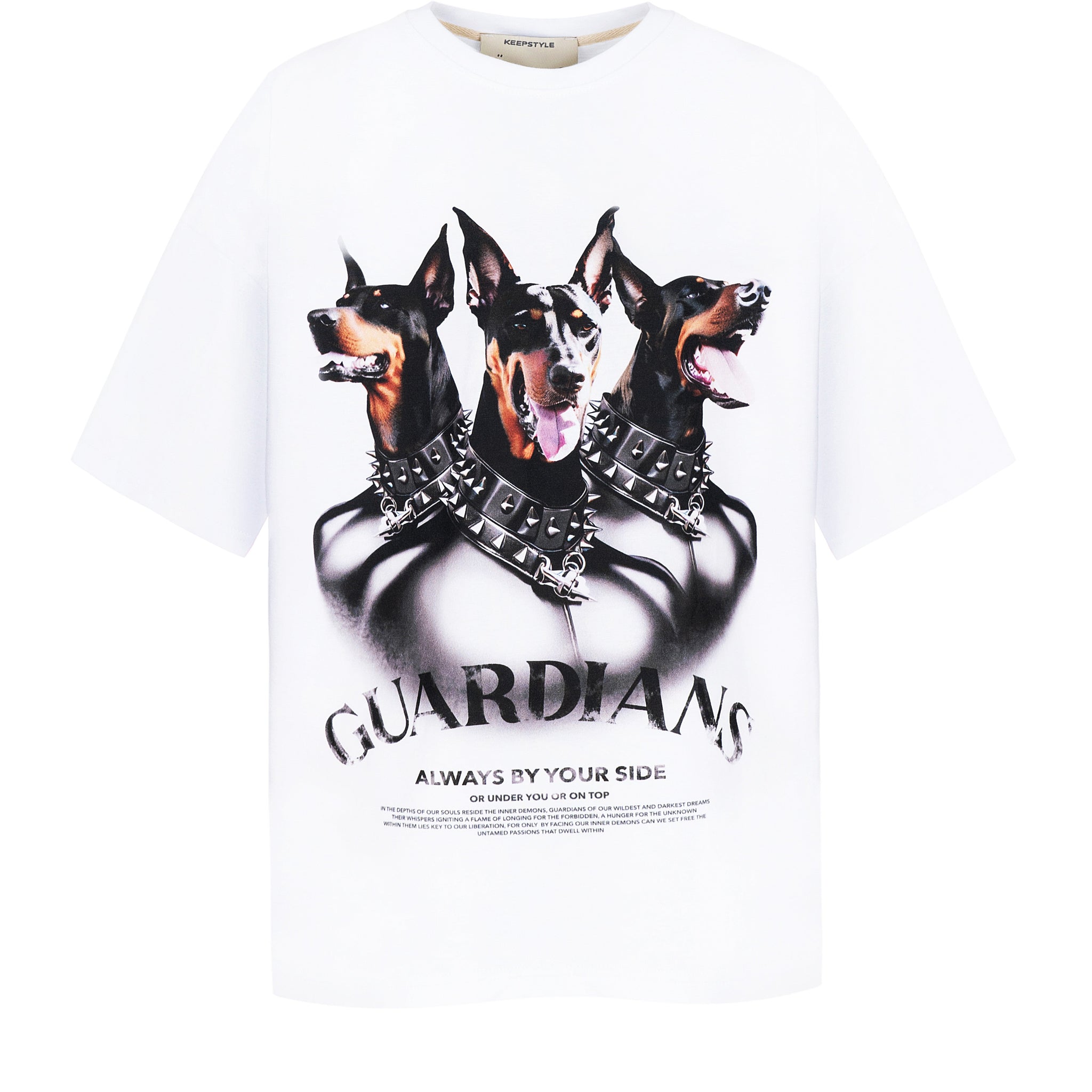 t-shirt "guardians" in white color