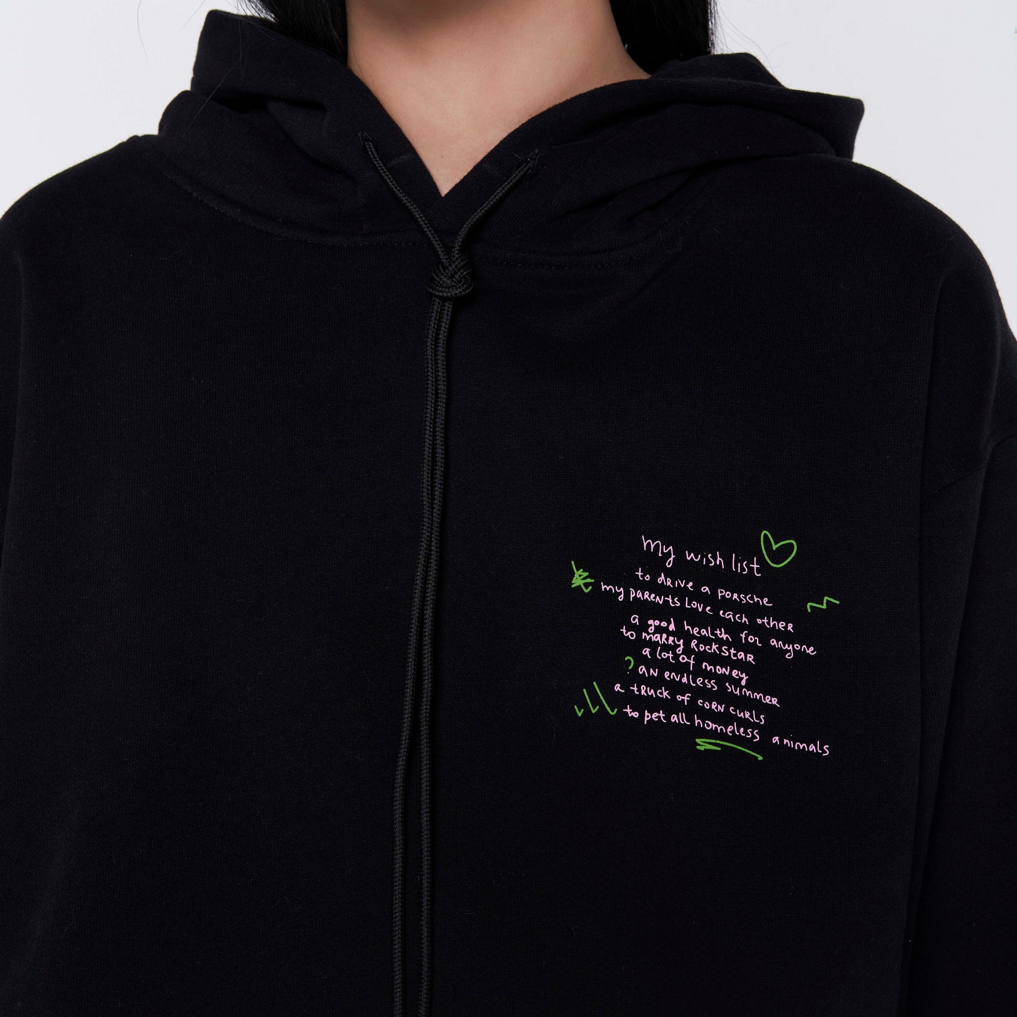 hoodie "wish list" in black