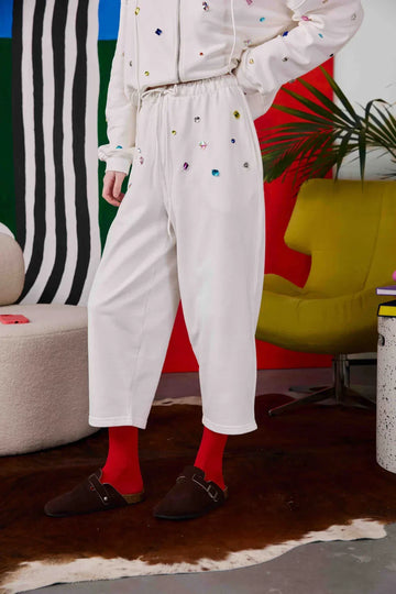 balloon pants with stones in cloud color