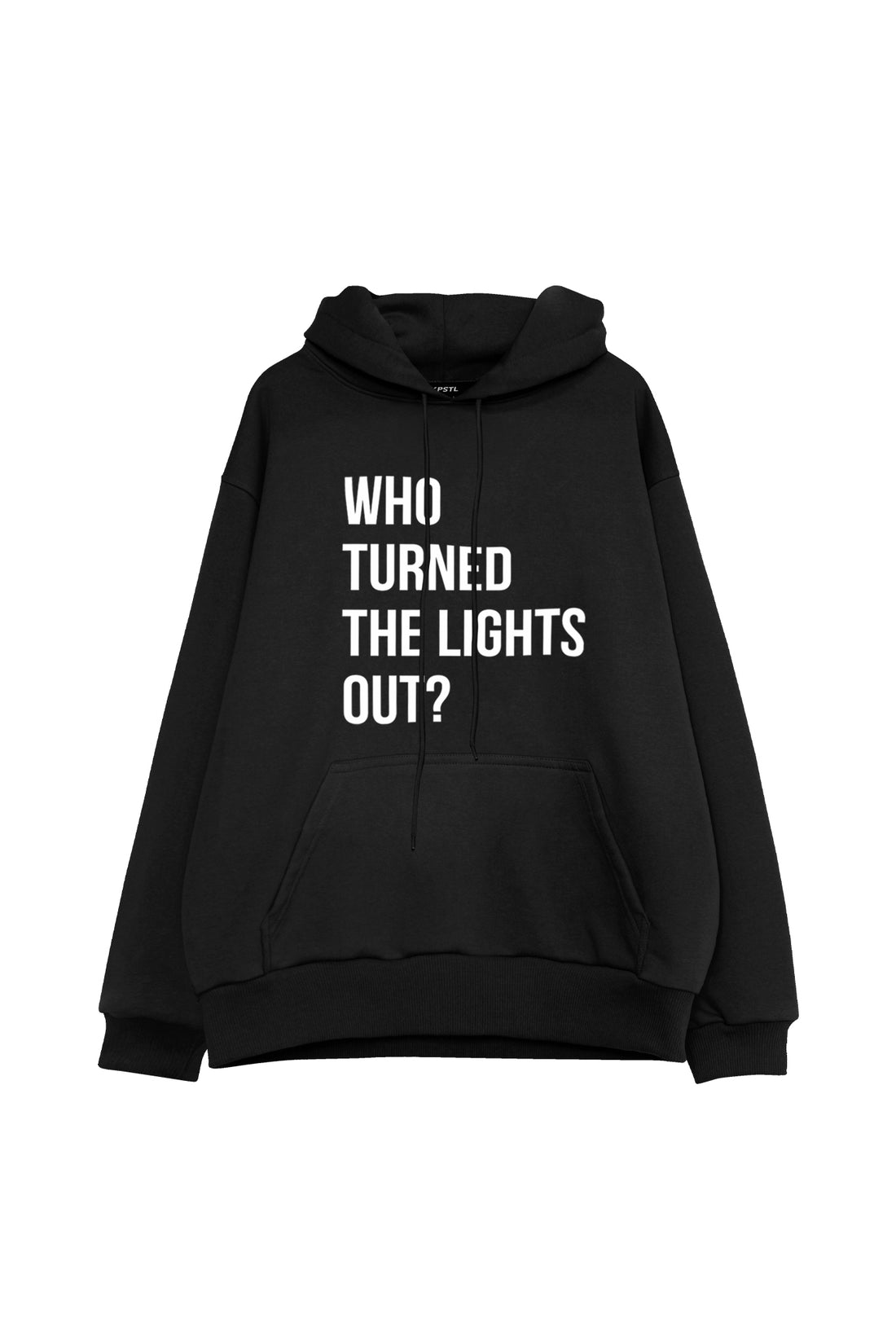 hoodie "lights out" in black color