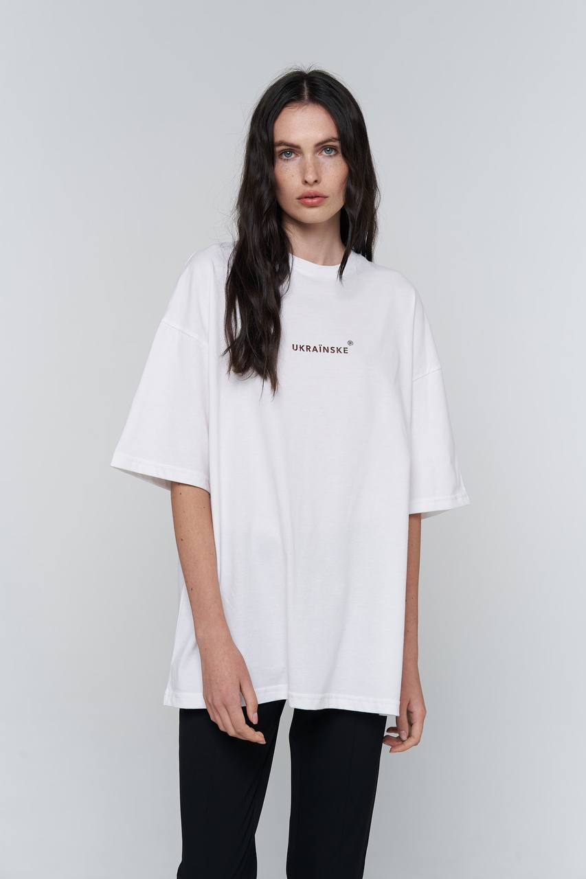 t-shirt "ukraïnske" in white color