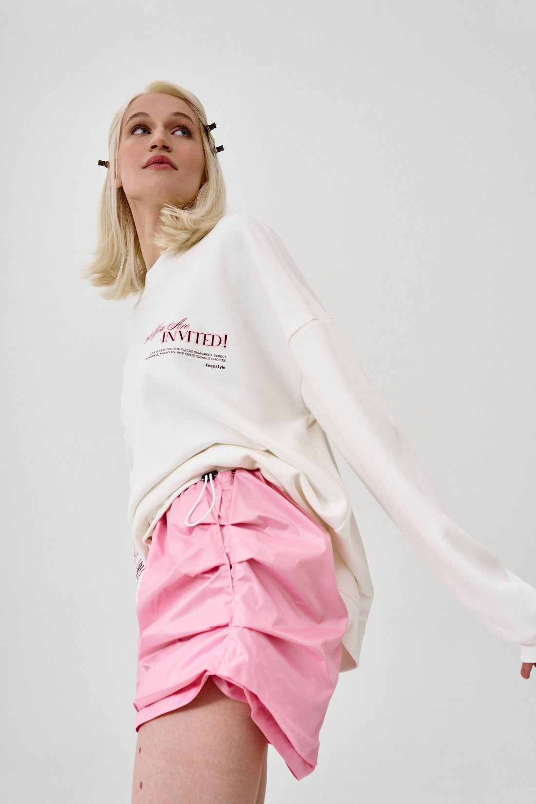 shorts "a la cargo" in bubble color