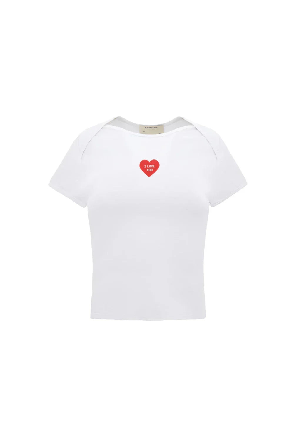 baby with a heart t-shirt