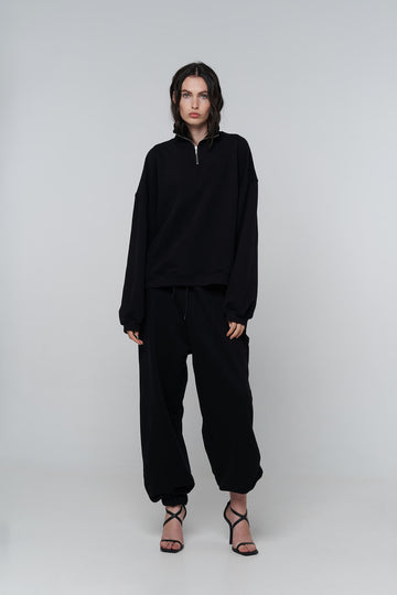 pants "groove" in black color