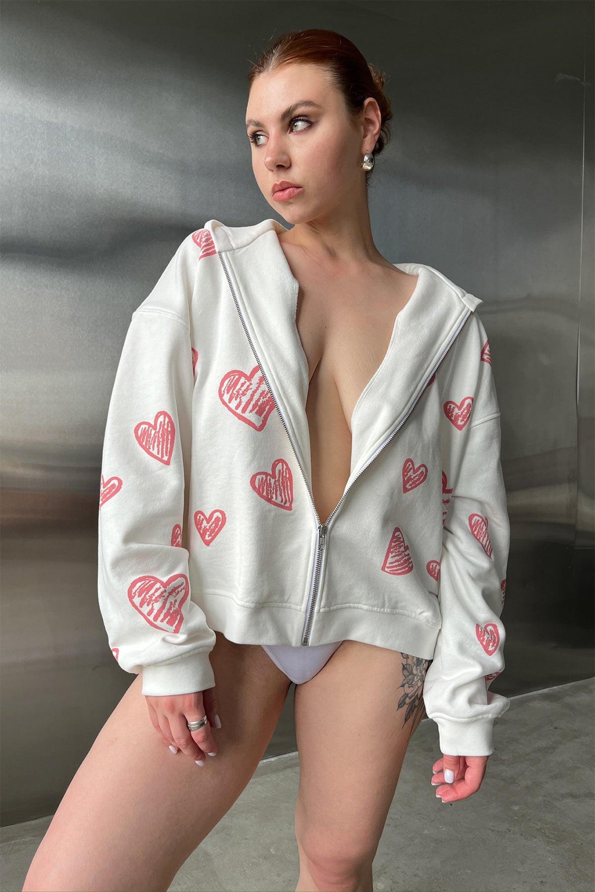 zipper with hearts