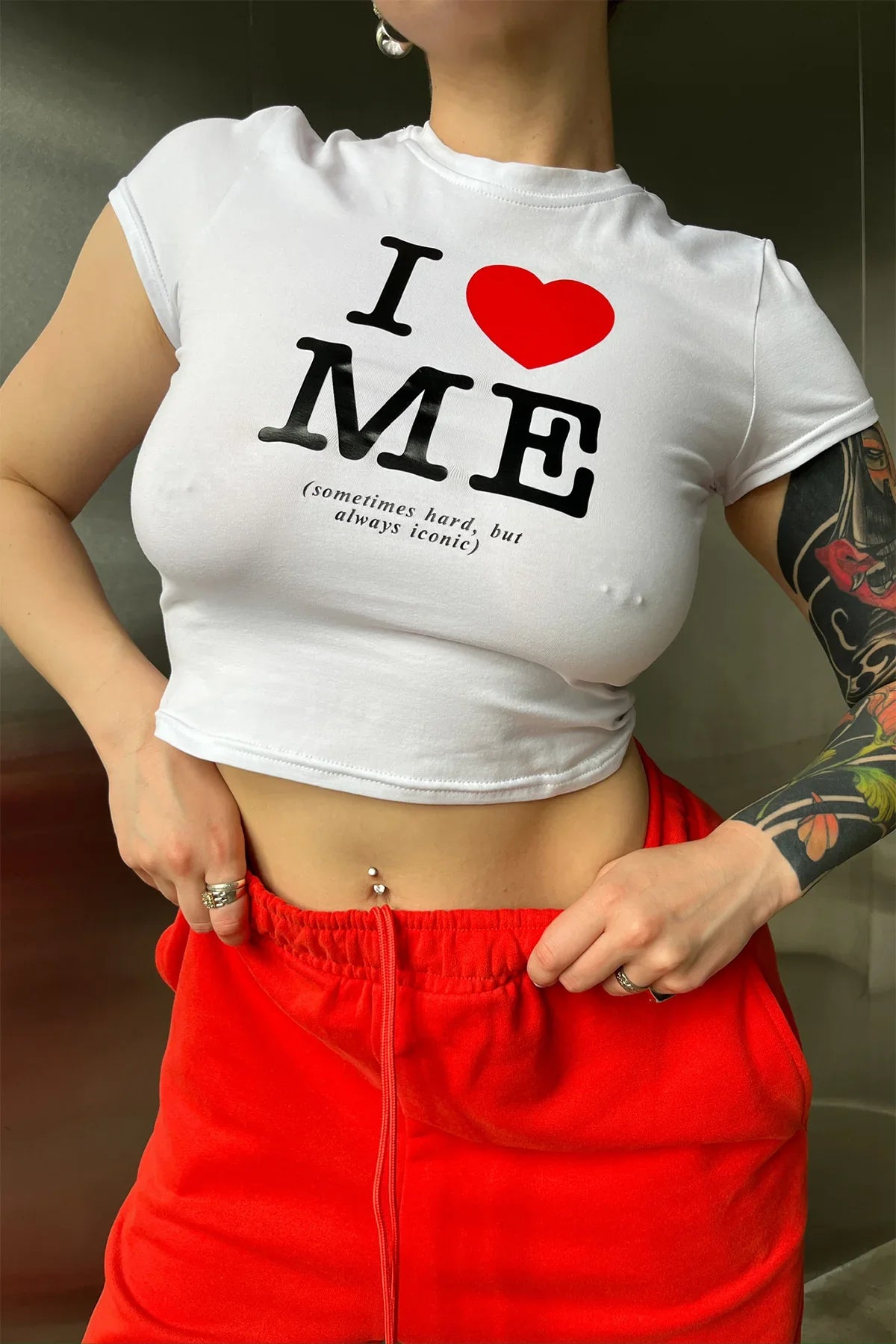 t-shirt "i love me" in white color