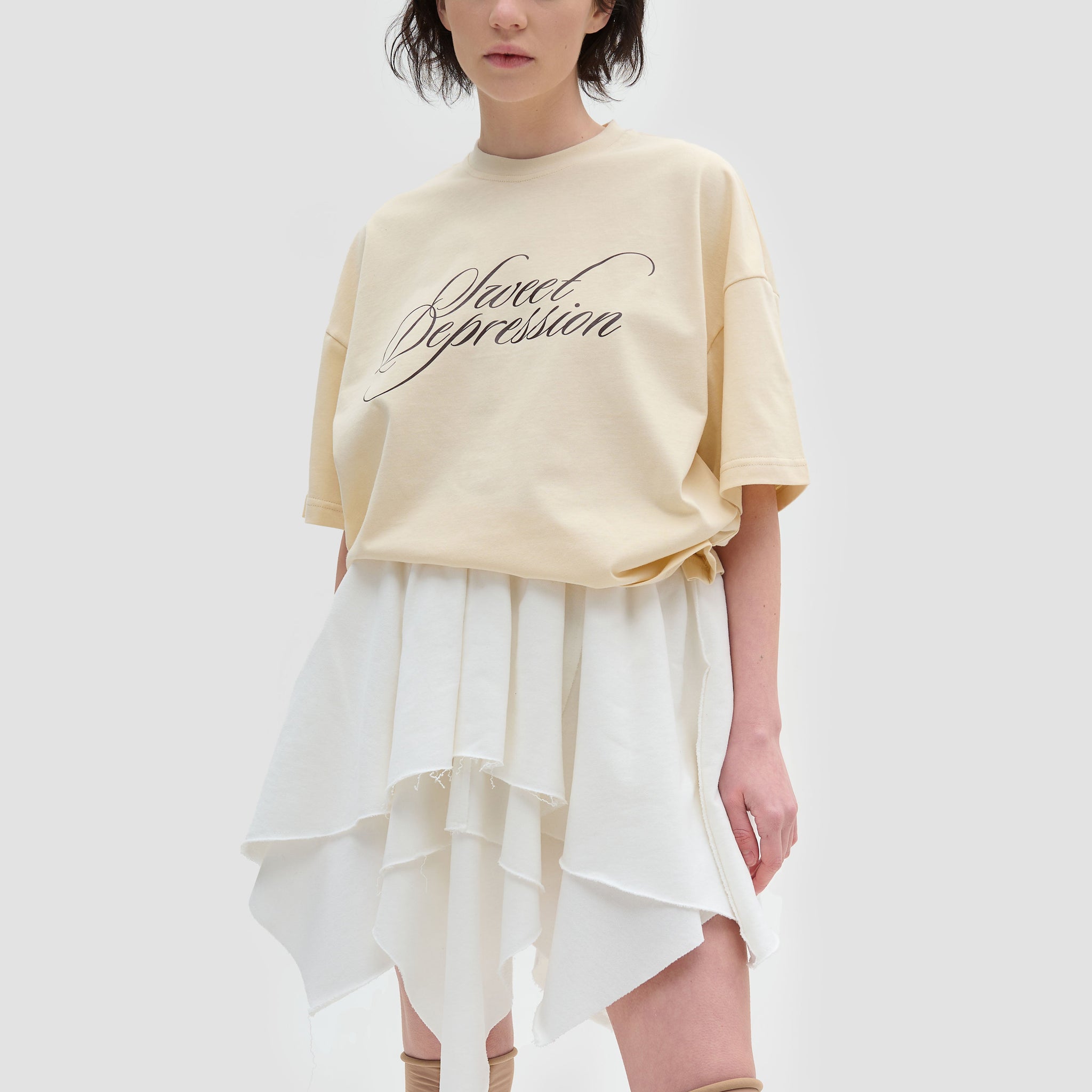 t-shirt “sweet depression” in vanilla color