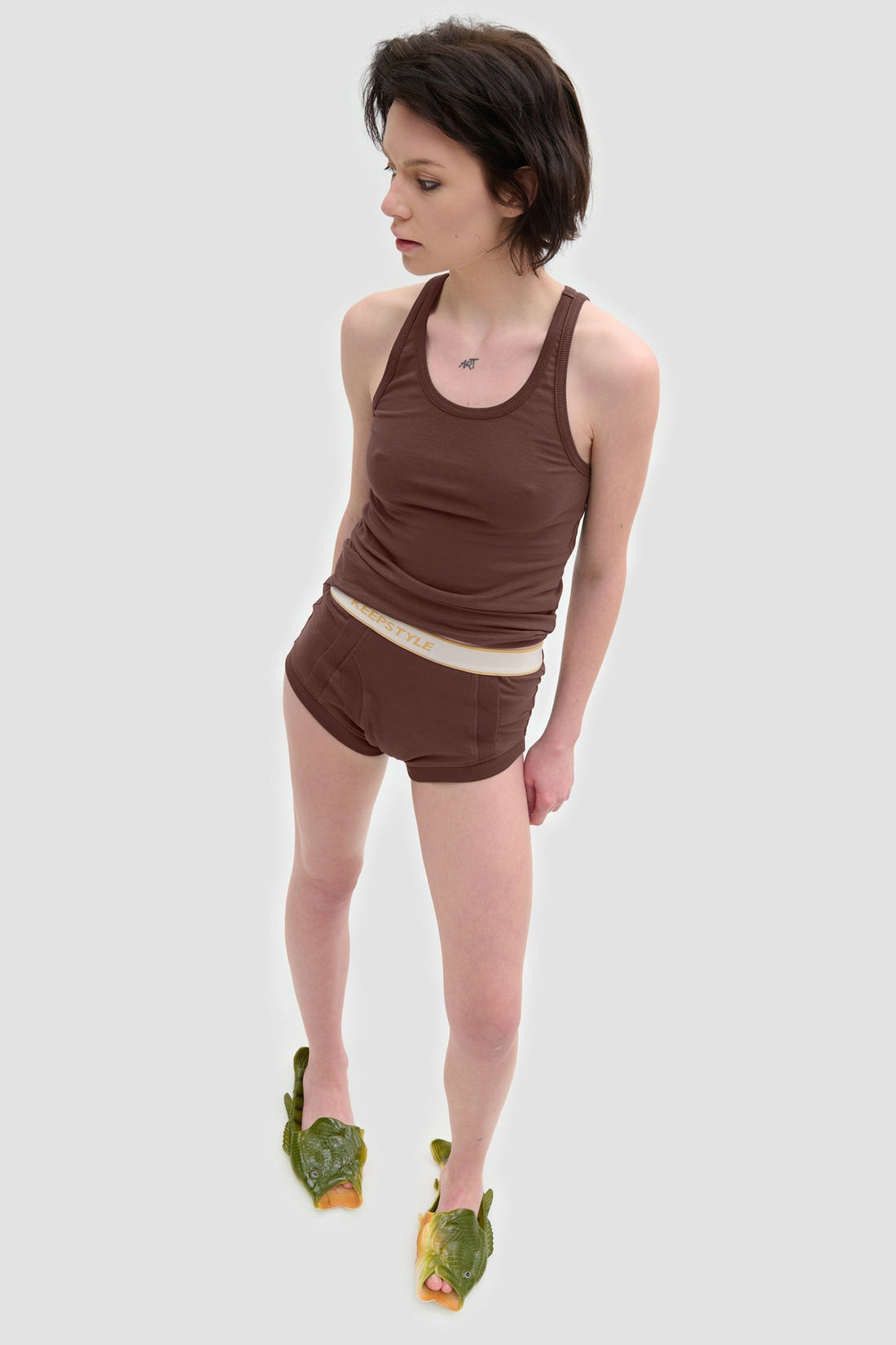 women's boxer briefs in brown color