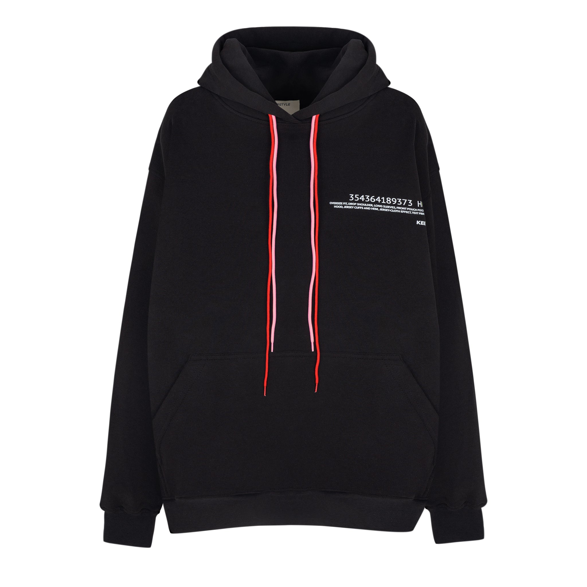 hoodie "shopping" in black color