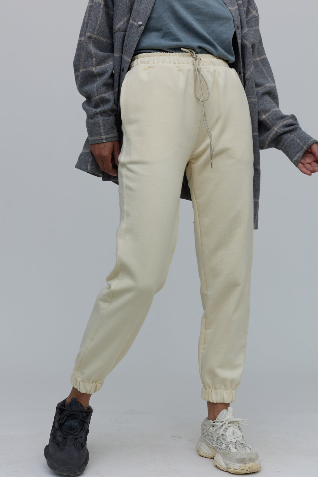 unisex pants in vanilla color