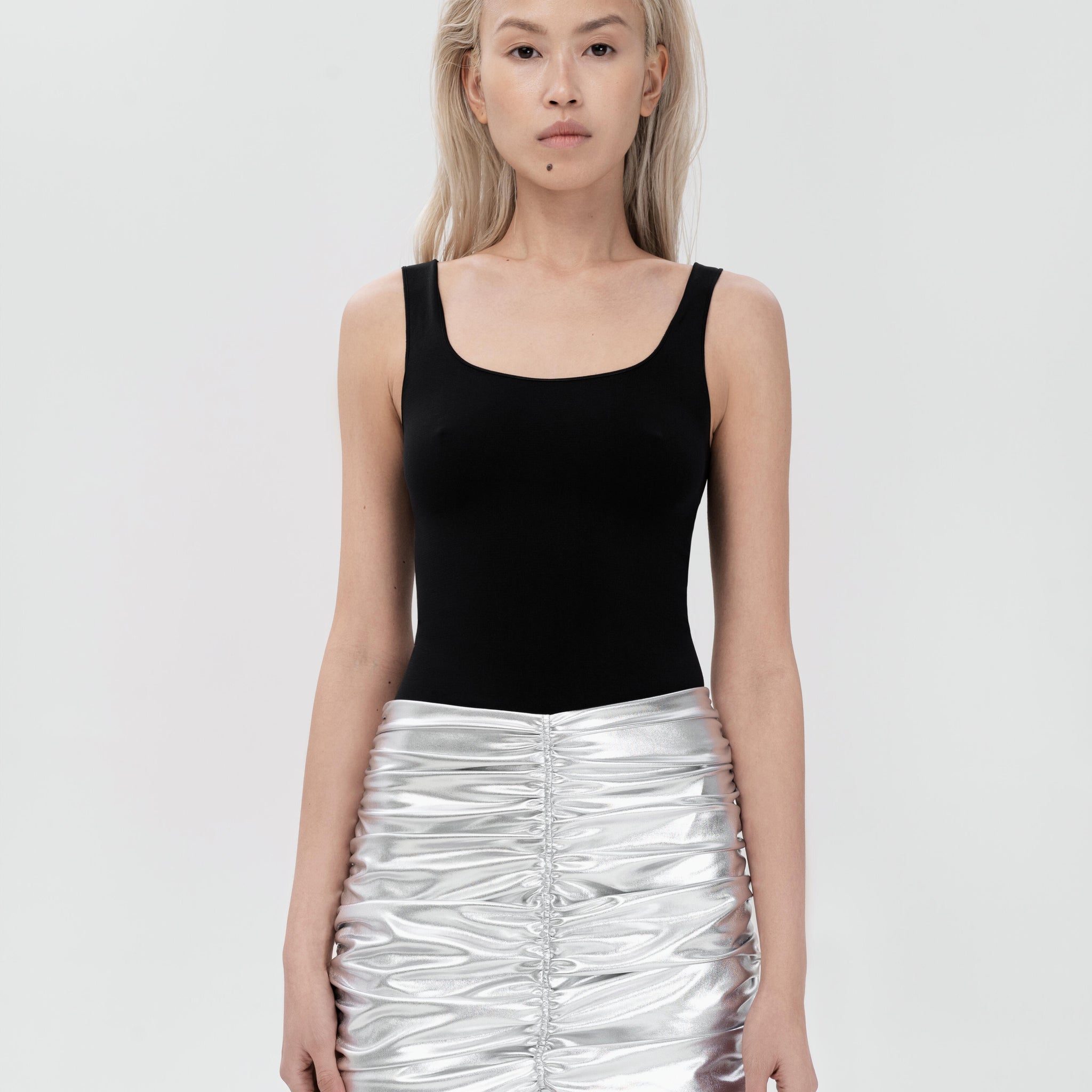 silver sexy skirt