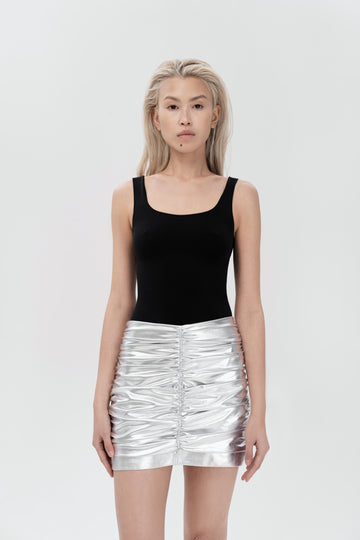 silver sexy skirt