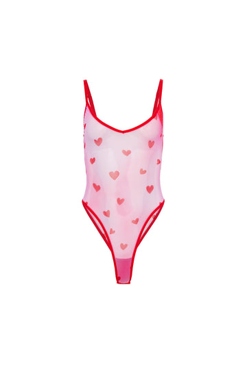 Body de malla con corazones