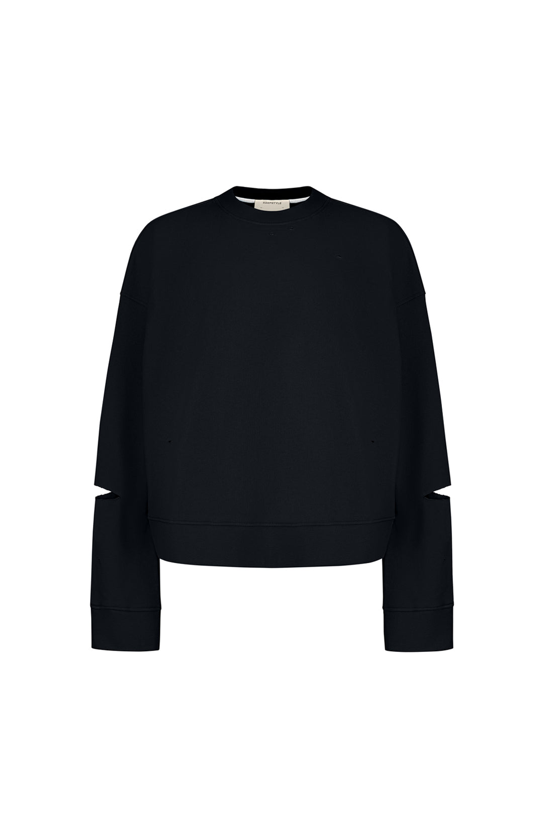 sweatshirt "destroyed" in black color