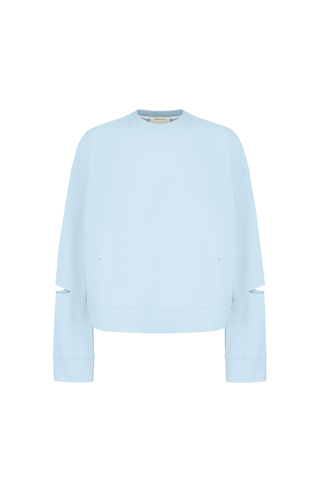 sweatshirt "destroyed" in blue color