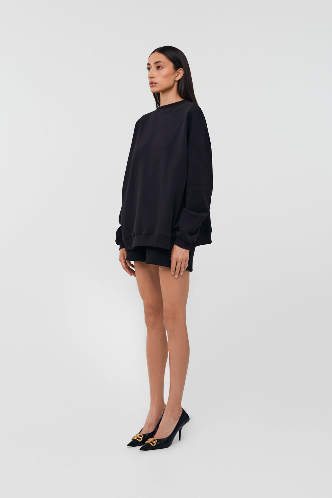 sweatshirt "basic" in black color